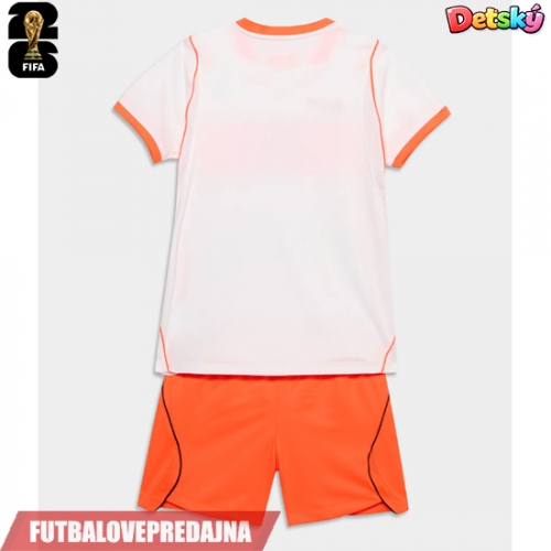 Lacne Dětský Futbalové dres Holandsko MS 2026 Krátky Rukáv - Preč (+ trenírky)